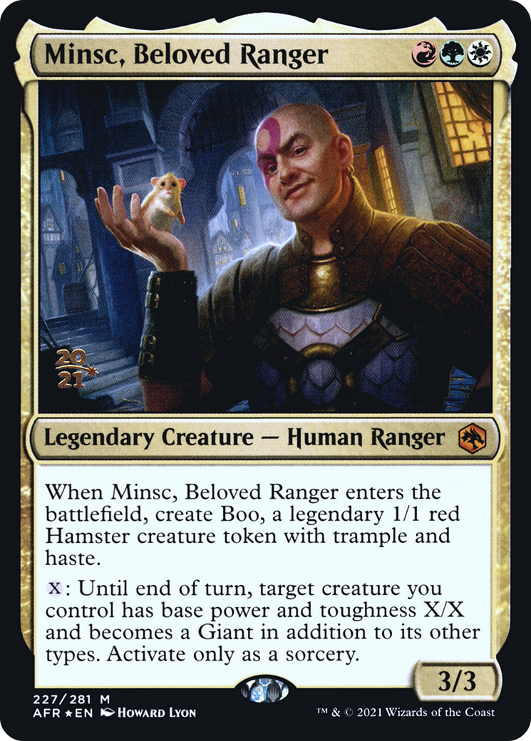 Minsc, Beloved Ranger (227) Foil - Adventures in the Forgotten Realms Promos