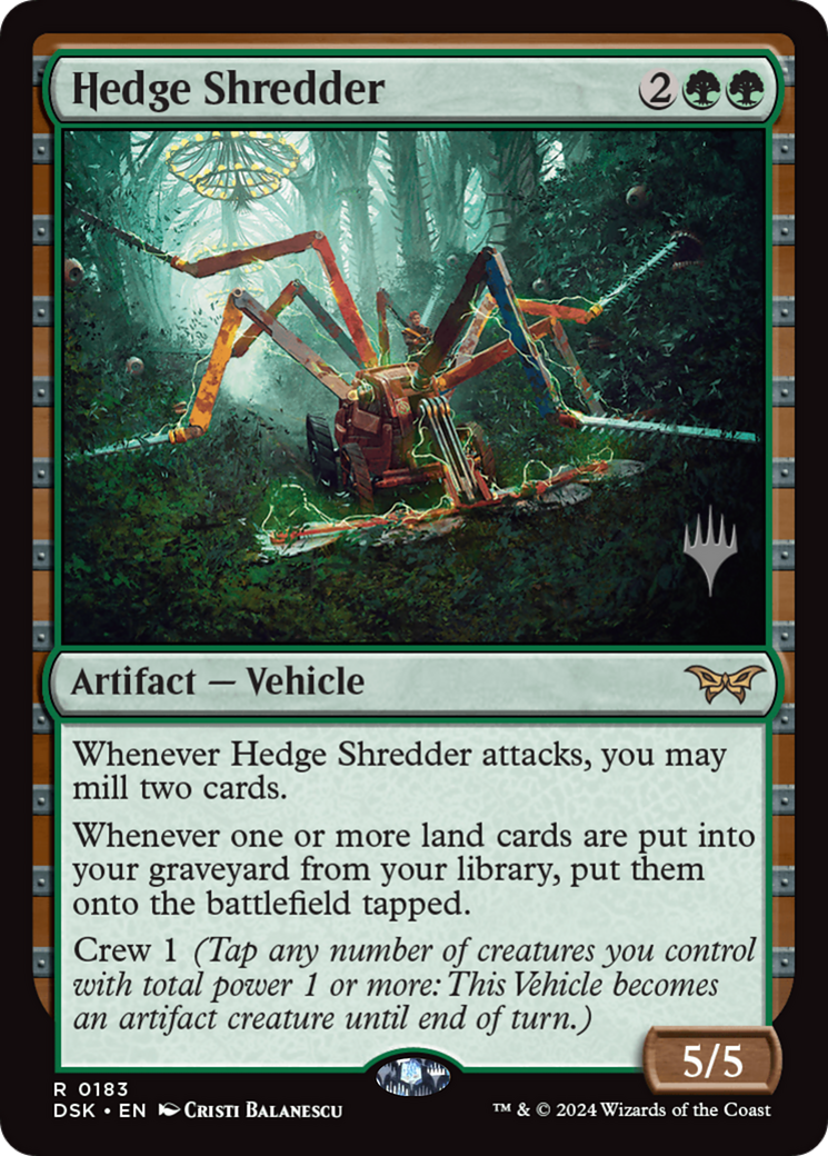 Hedge Shredder (183) Foil - Duskmourn: House of Horror Promos