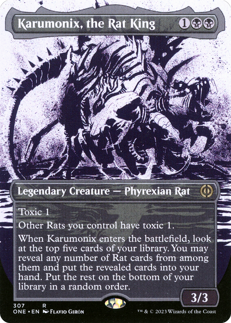 Karumonix, the Rat King (Showcase) (307) Foil - Phyrexia: All Will Be One