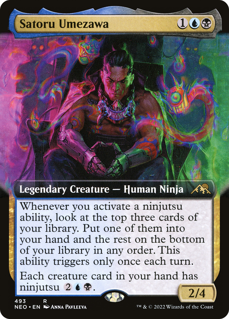 Satoru Umezawa (Extended Art) (493) Foil - Kamigawa: Neon Dynasty