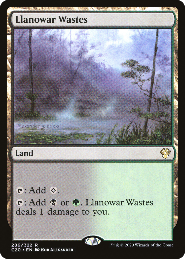 Llanowar Wastes (286) - Commander 2020