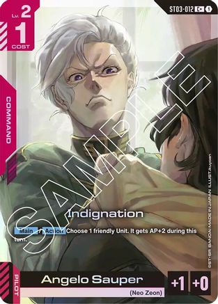 Indignation (C+) (ST03-012) Holofoil- Starter Deck 03 Zeons Rush