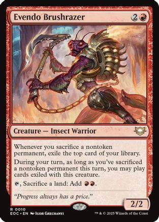 Evendo Brushrazer (010) - Commander: Edge of Eternities