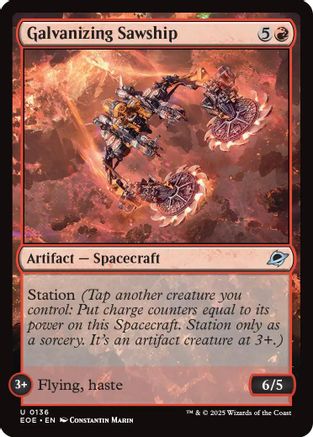 Galvanizing Sawship (136) Foil - Edge of Eternities