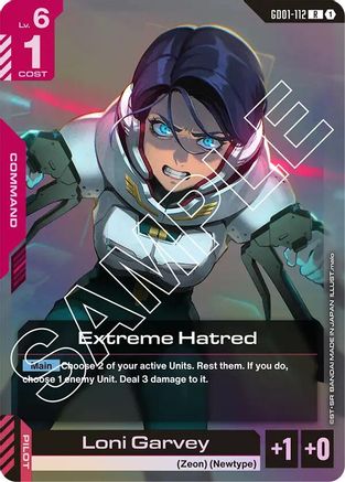 Extreme Hatred (GD01-112) Holofoil- Newtype Rising