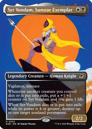 Syr Vondam, Sunstar Exemplar (Borderless) (302) Foil - Edge of Eternities