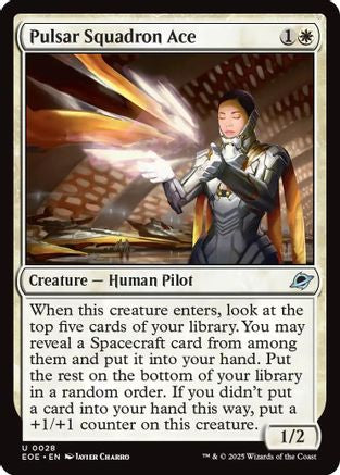 Pulsar Squadron Ace (028) Foil - Edge of Eternities