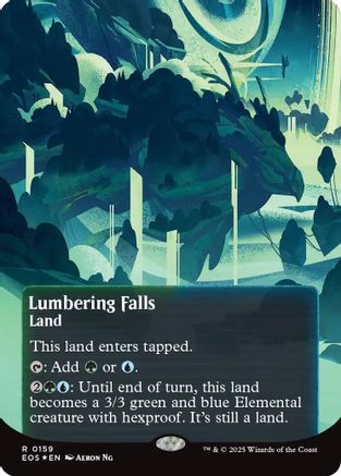 Lumbering Falls (Borderless) (159) Galaxy Foil - Edge of Eternities: Stellar Sights