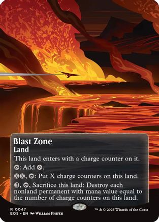 Blast Zone (Borderless) (047) Foil - Edge of Eternities: Stellar Sights