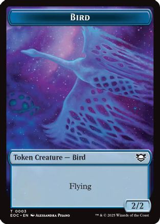 Bird (0003) // Golem (0012) Double-Sided Token - Commander: Edge of Eternities