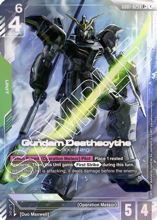 Gundam Deathscythe (GD01-025) (LR+) (GD01-025) Holofoil- Newtype Rising