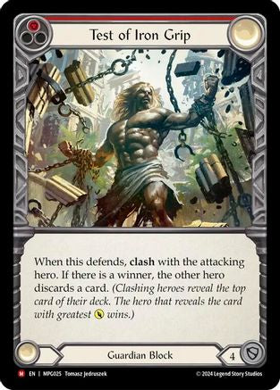 Test of Iron Grip (MPG025) Rainbow Foil - Mastery Pack Guardian
