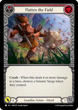 Flatten the Field (Red) (MPG076) Rainbow Foil - Mastery Pack Guardian
