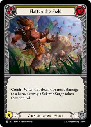 Flatten the Field (Yellow) (MPG077) Rainbow Foil - Mastery Pack Guardian