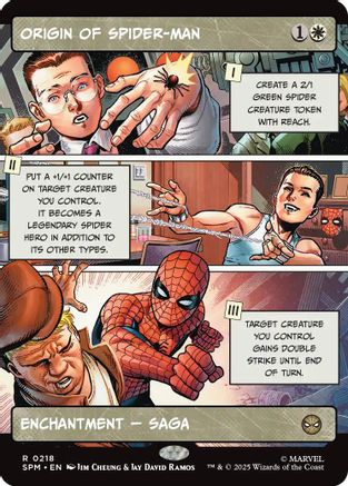 Origin of Spider-Man (Borderless) (218) Foil - Marvel's Spider-Man