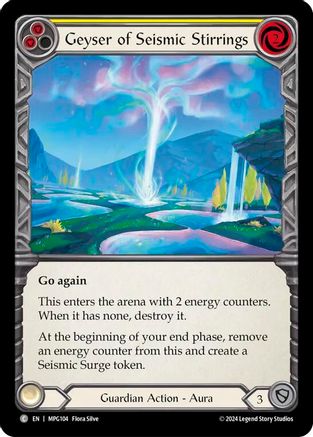 Geyser of Seismic Stirrings (Yellow) (MPG104) Rainbow Foil - Mastery Pack Guardian