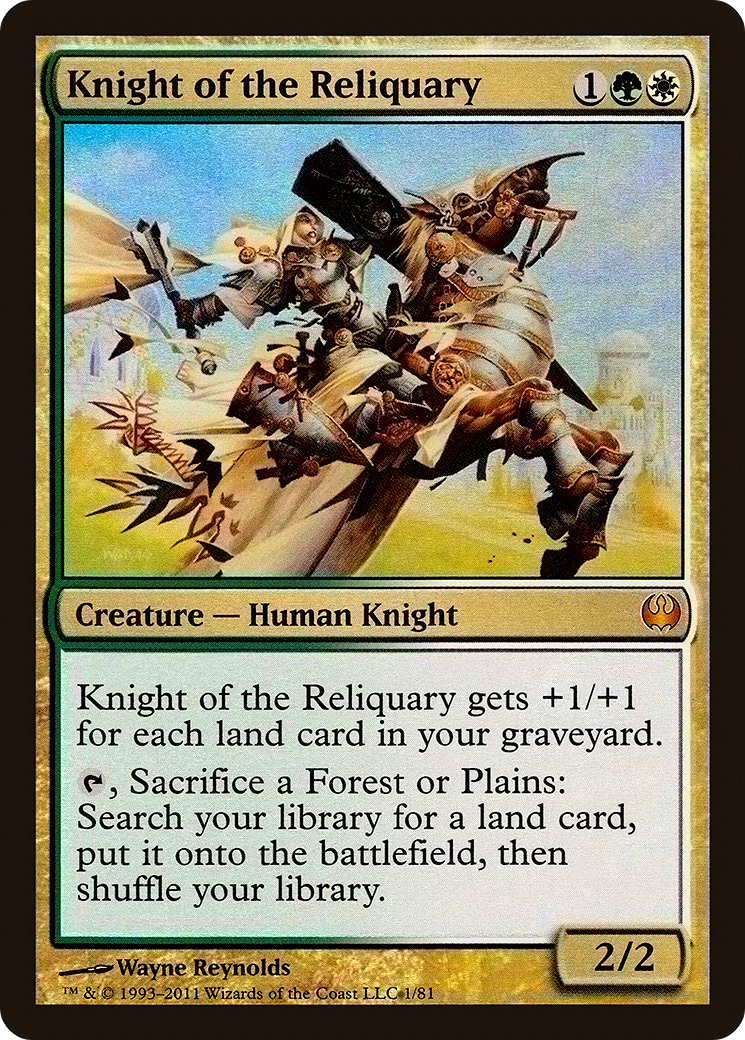 Knight of the Reliquary (001) Foil - Duel Decks: Knights vs. Dragons