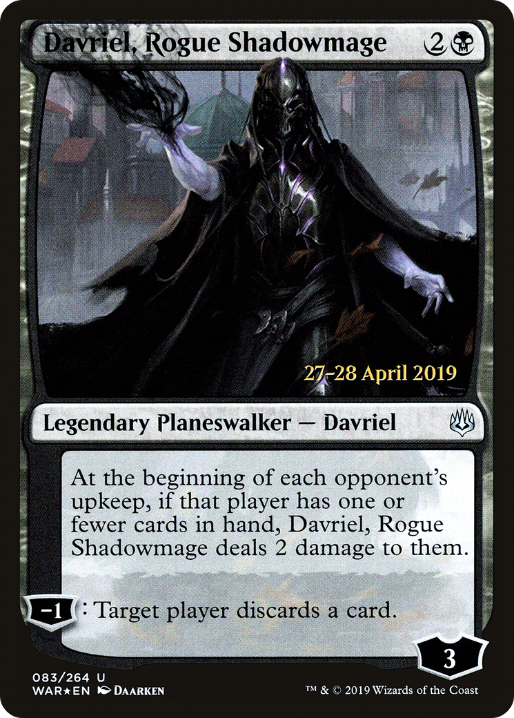 Davriel, Rogue Shadowmage (083) Foil - War of the Spark Promos