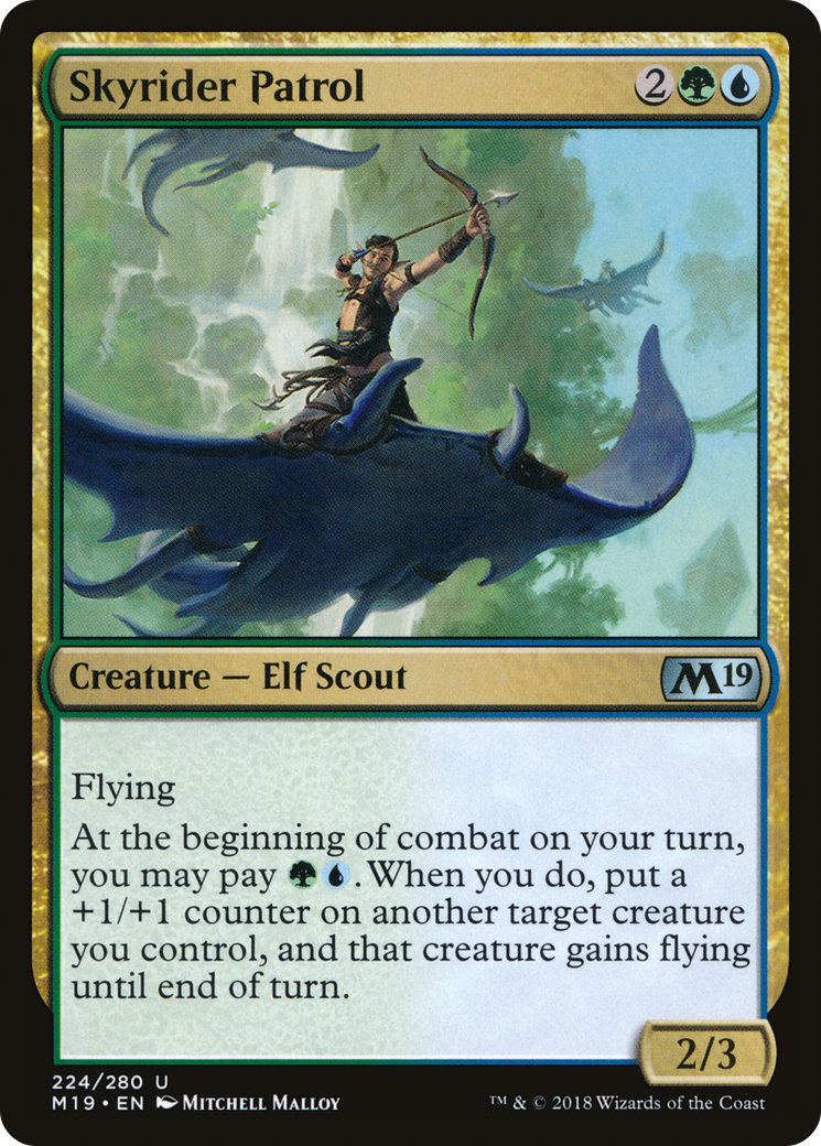 Skyrider Patrol (224) Foil - Core Set 2019