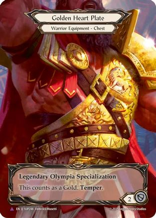 Golden Heart Plate (Marvel) (SUP248) Cold Foil - Super Slam
