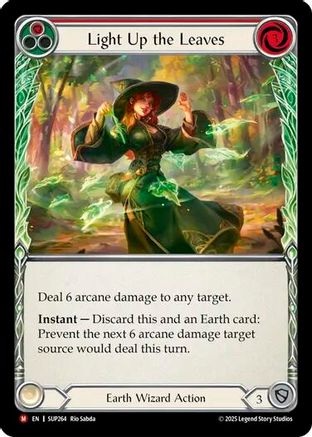 Light Up the Leaves (Red) (SUP264) Rainbow Foil - Super Slam