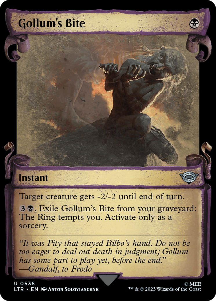 Gollum's Bite (Showcase) (536) Foil - The Lord of the Rings: Tales of Middle-earth