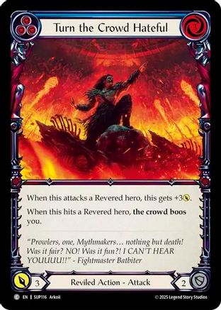Turn the Crowd Hateful (Blue) (SUP116) Rainbow Foil - Super Slam
