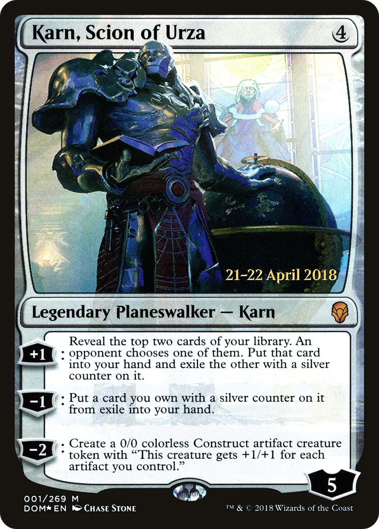 Karn, Scion of Urza (001) Foil - Dominaria Promos