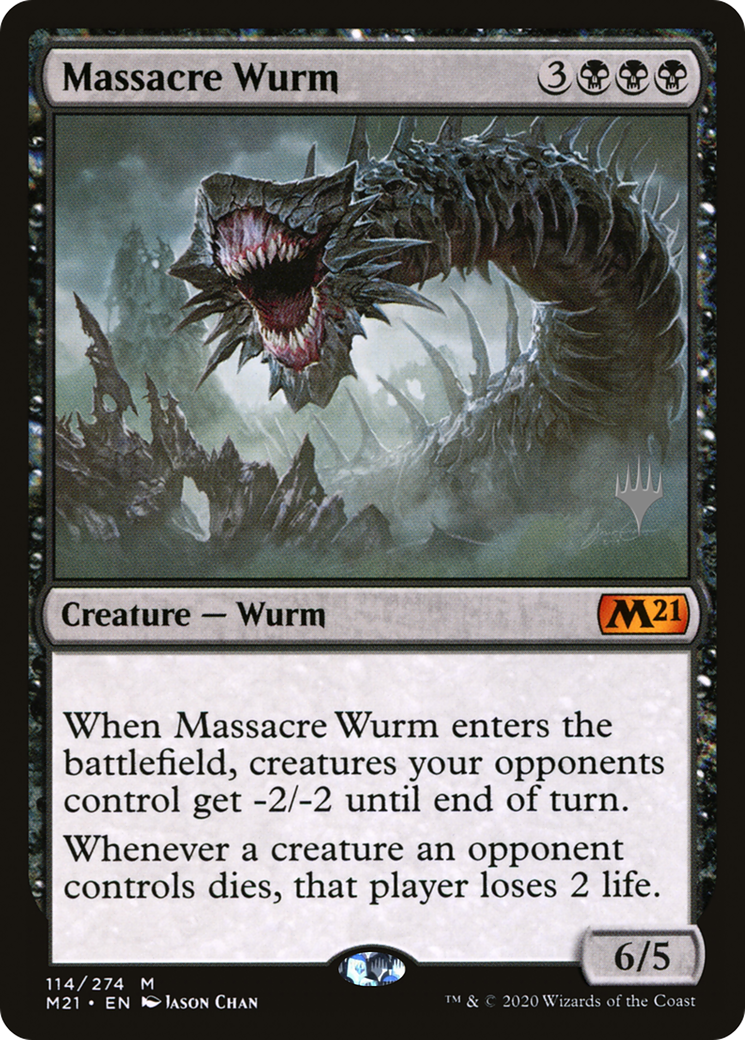 Massacre Wurm (114p) Foil - Core Set 2021 Promos
