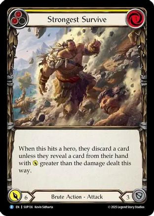Strongest Survive (Yellow) (SUP136) Rainbow Foil - Super Slam