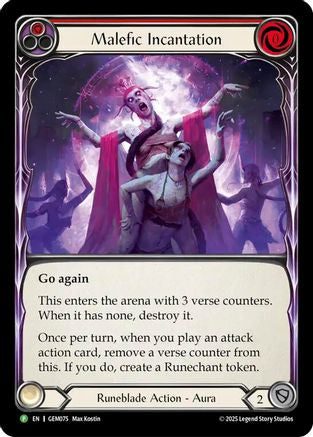 Malefic Incantation (GEM075) Cold Foil - GEM Pack 3