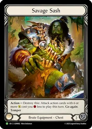 Savage Sash (GEM082) Rainbow Foil - GEM Pack 3