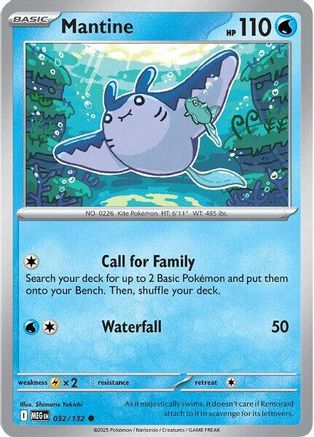 Mantine (32) Reverse Holofoil - Mega Evolution