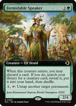Formidable Speaker (Extended Art) (366) Foil - Lorwyn Eclipsed