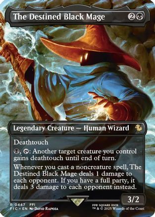 The Destined Black Mage (Borderless) (447) - Commander: FINAL FANTASY