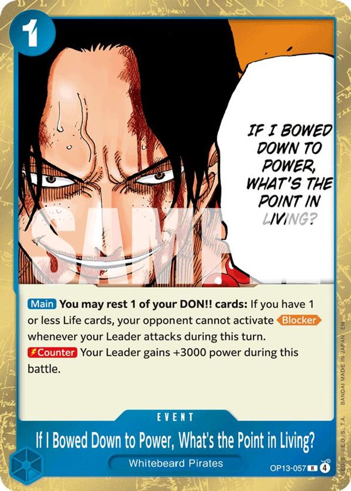 If I Bowed Down to Power, What's the Point in Living? (OP13-057) Foil