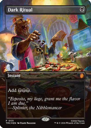 Dark Ritual (Borderless) (131) Foil - Commander: Teenage Mutant Ninja Turtles