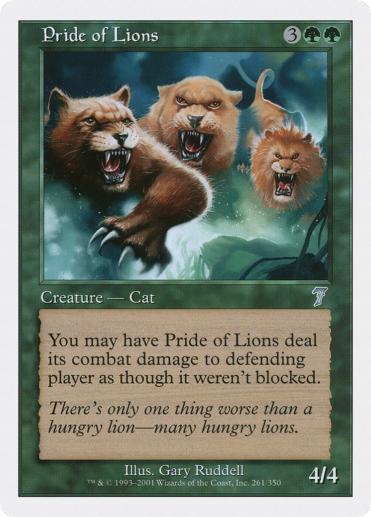 Pride of Lions (261) Foil - Seventh Edition