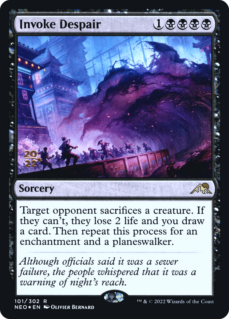 Invoke Despair (101) Foil - Kamigawa: Neon Dynasty Promos