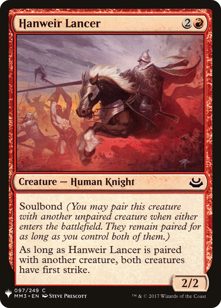 Hanweir Lancer (MM3-97) - The List