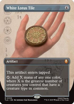 White Lotus Tile (Borderless) (330) Foil - Avatar: The Last Airbender