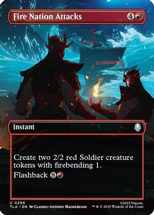 Fire Nation Attacks (Borderless) (299) Foil - Avatar: The Last Airbender