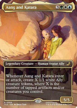 Aang and Katara (Borderless) (069) Foil - Avatar: The Last Airbender: Eternal-Legal