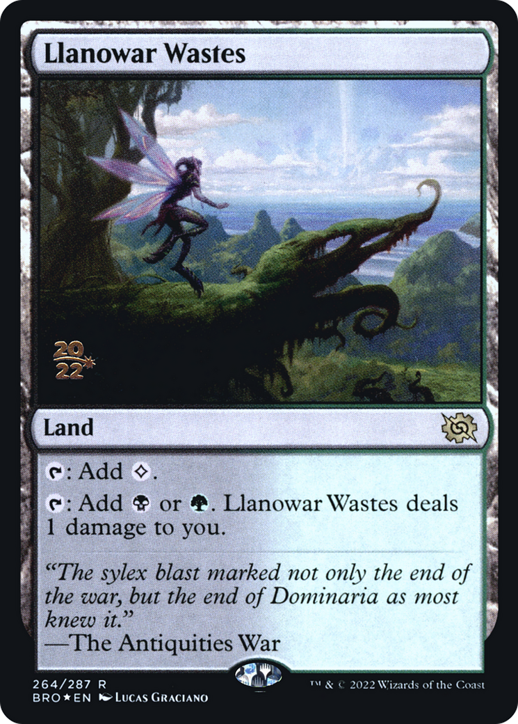 Llanowar Wastes (264) Foil - The Brothers' War Promos