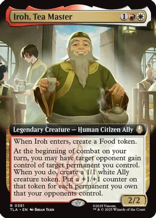 Iroh, Tea Master (Extended Art) (381) Foil - Avatar: The Last Airbender