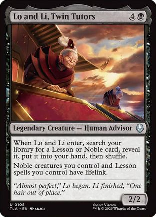 Lo and Li, Twin Tutors (108) Foil - Avatar: The Last Airbender