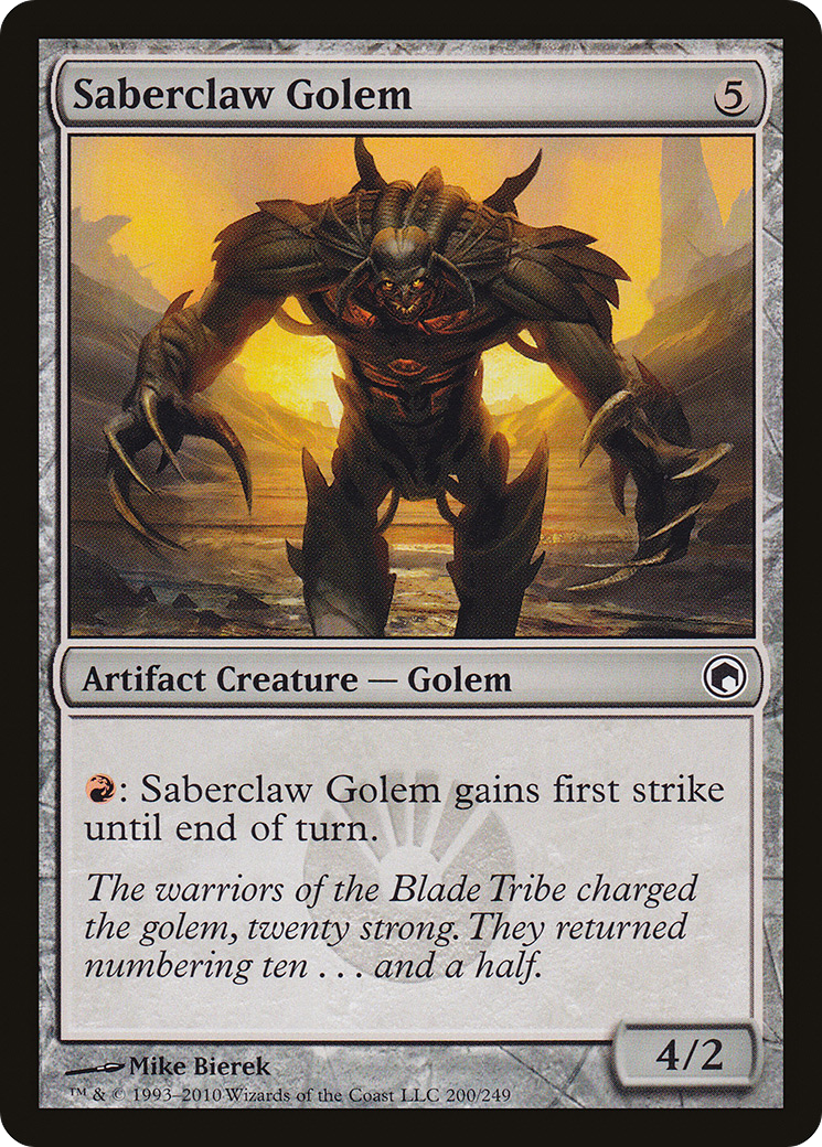 Saberclaw Golem (200) Foil - Scars of Mirrodin