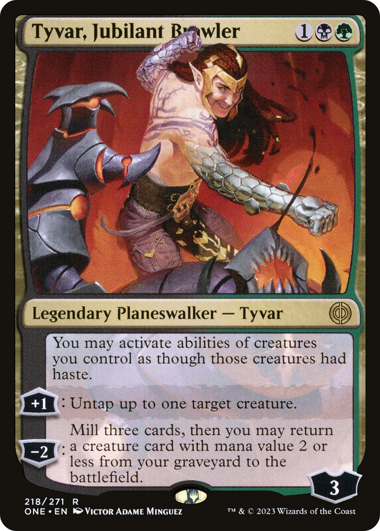 Tyvar, Jubilant Brawler (218) - Phyrexia: All Will Be One