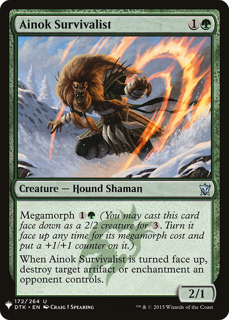 Ainok Survivalist (172) - The List