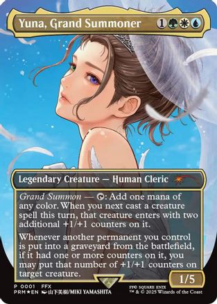 Yuna, Grand Summoner (Borderless) (001) Foil - WPN & Gateway Promos